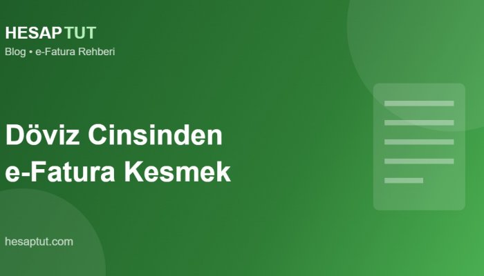 Döviz Cinsinden e-Fatura Kesilir mi? Kur ve TL Karşılığı Kuralları