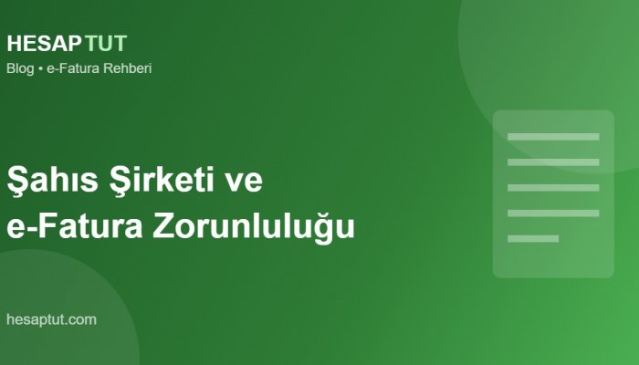 Şahıs Şirketi e-Faturaya Geçmek Zorunda mı?